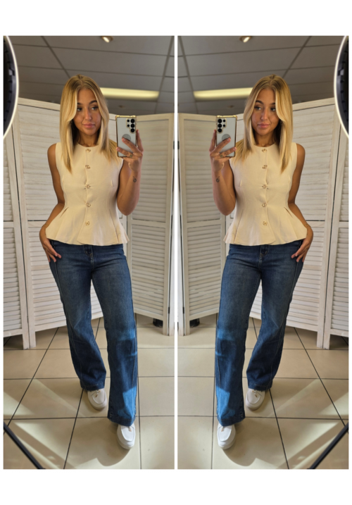  MEET ME IN PARIS TOP - CREAM