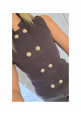  THE GENERAL MILITARY TOP - CHOCOLATE