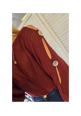 SIENNA BUTTON KNIT TOP - WINE