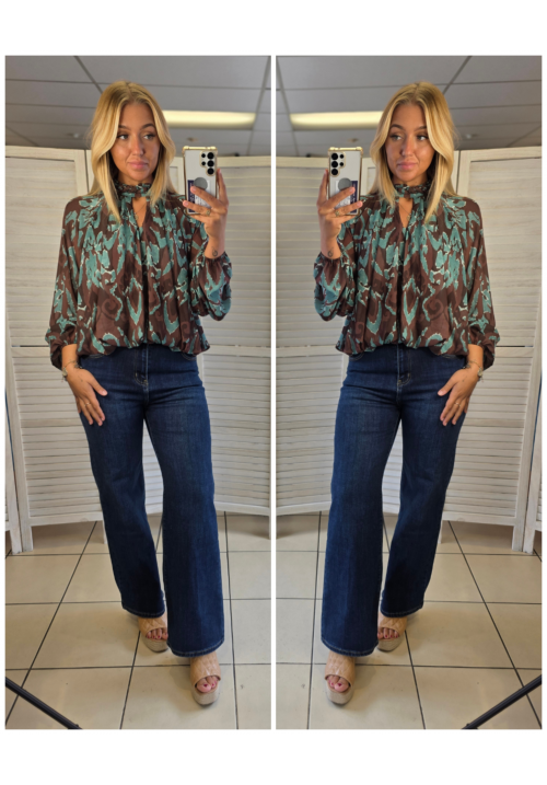  SIREN SERENADE BLOUSE - AQUA