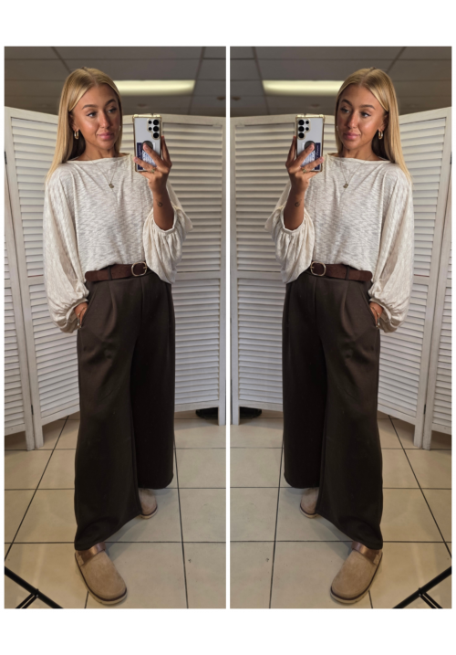 STARLIGHT NIGHT BATWING TOP - CREAM