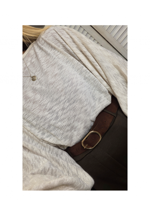 STARLIGHT NIGHT BATWING TOP - CREAM