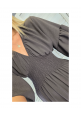 STEVIE FLUTED SLEEVE DRESS - CHOCOLATE