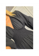 STEVIE FLUTED SLEEVE DRESS - BLACK