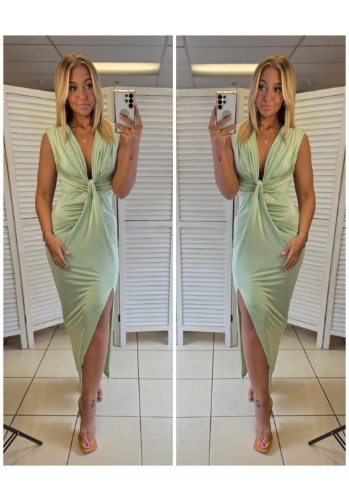 SILHOUETTE SIREN DRESS - SAGE