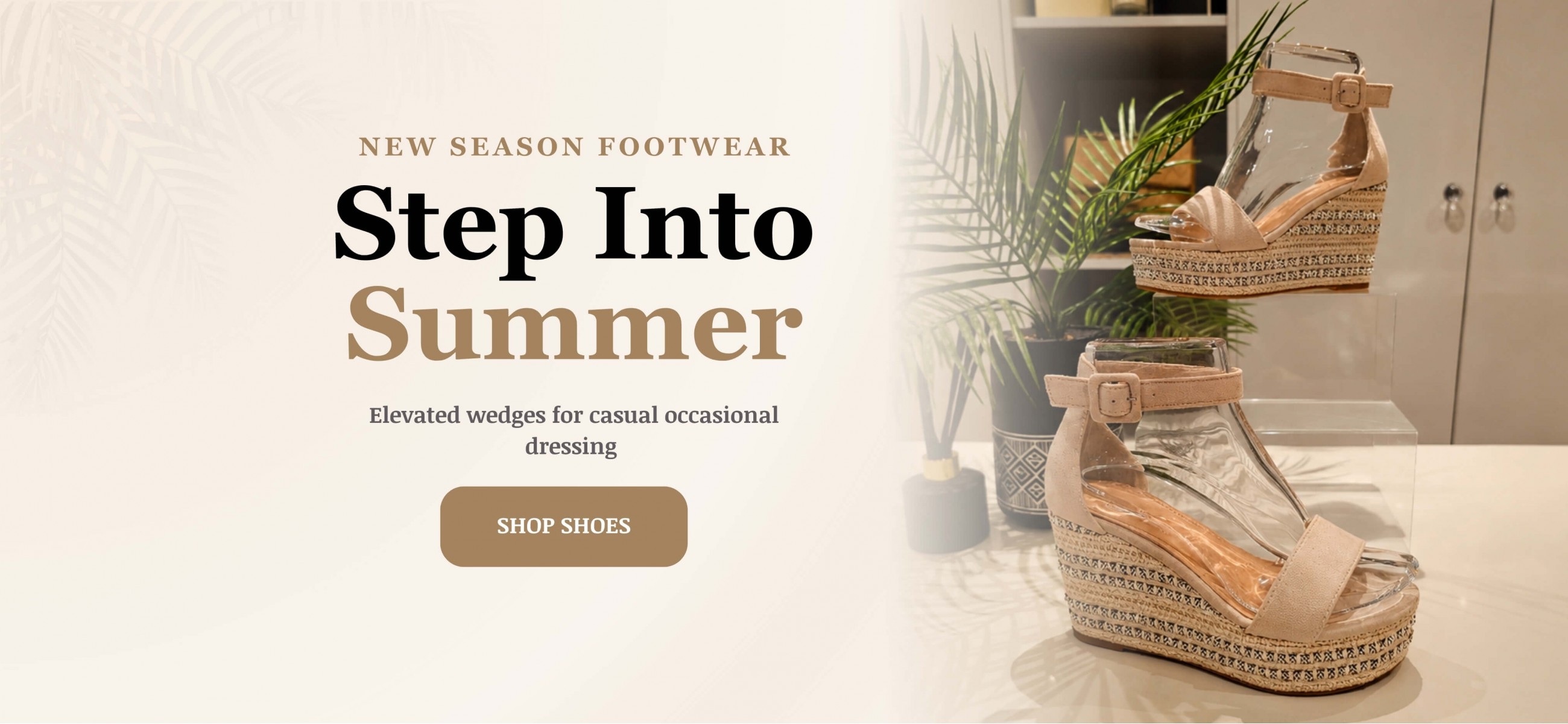 SPARKLES AND SUNSET WEDGES - BEIGE