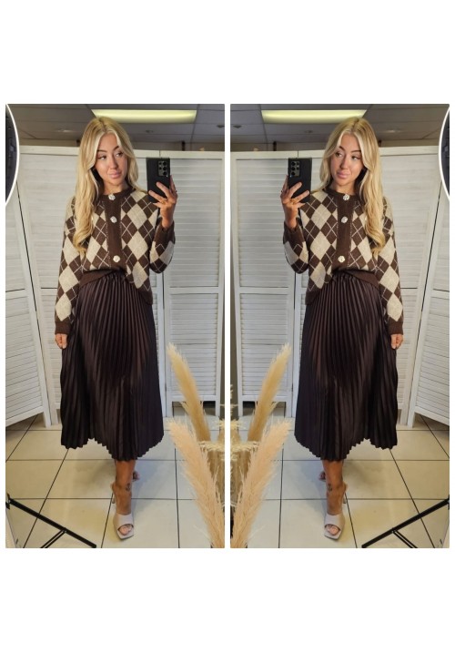 PERFECTLY PREPPY CARDIGAN - CHOCOLATE 