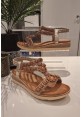 FREE SPIRIT EMBELLISHED SANDALS - ROSE GOLD