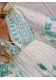 BEACHY QUEEN MAXI DRESS - TURQUOISE/WHITE