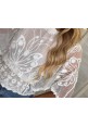 ANGELS SECRET EMBROIDERED TOP - WHITE