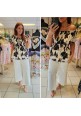HOLIDAY ESSENTIAL BARDOT TOP - CREAM/BLACK