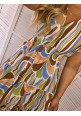  FLORA FIESTA FLUTTER SLEEVE SUMMER DRESS - LIME ABSTRACT 