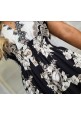  FLORA FIESTA FLUTTER SLEEVE SUMMER DRESS -  MONSTERA BLACK 