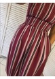  BALI KISSES STRAPLESS JUMPSUIT - WINE