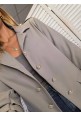  CASUAL COMMANDER LONG MILITARY BLAZER - TAUPE 