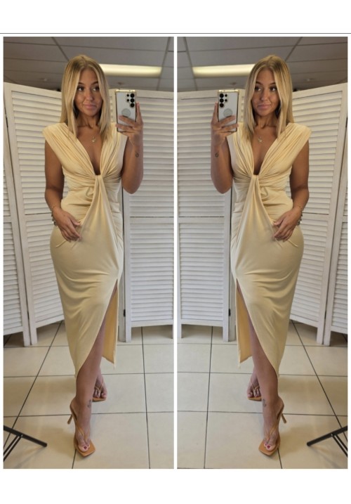 SILHOUETTE SIREN DRESS - GOLD