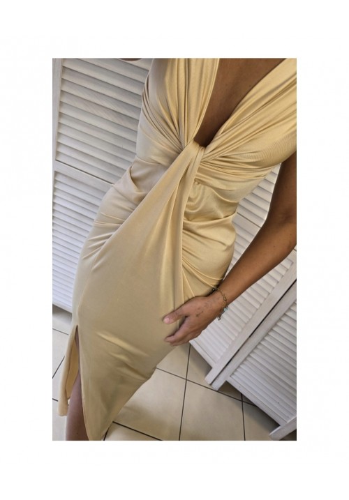SILHOUETTE SIREN DRESS - GOLD