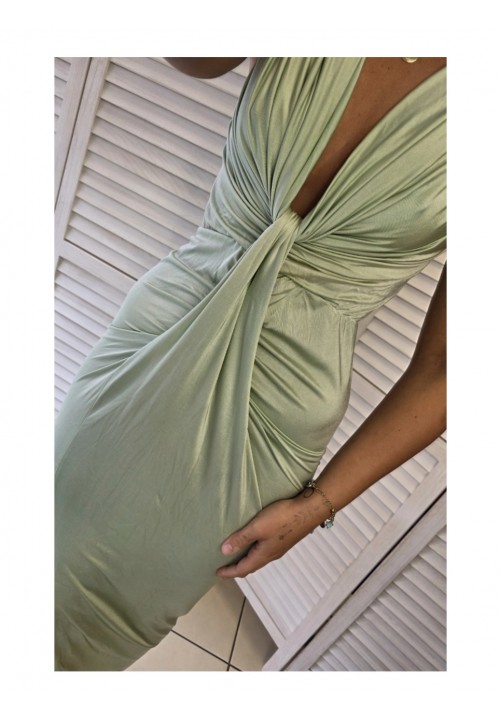 SILHOUETTE SIREN DRESS - SAGE