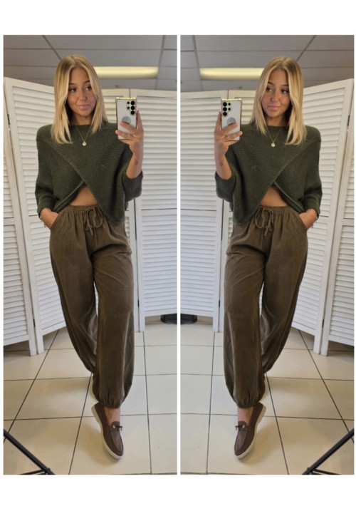  WRAP STAR KNITTED JUMPER - MOSS