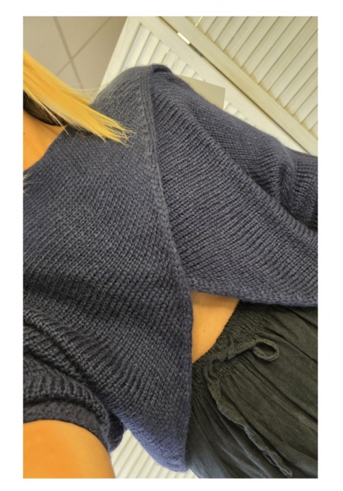 WRAP STAR KNITTED JUMPER - NAVY