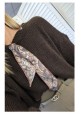 SCARF ACE KNITTED JUMPER - DARK BROWN