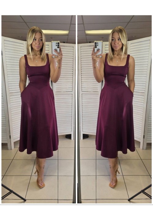 THE AMARA DRESS - WINE