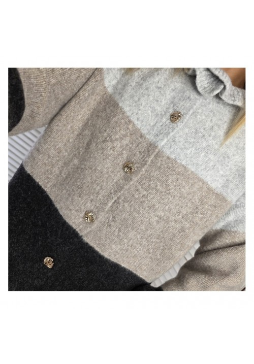 COFFEE DATE CARDIGAN - GREY