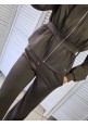  CINCHED SILHOUETTE LOUNGE SUIT - CHOCOLATE 