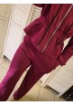  CINCHED SILHOUETTE LOUNGE SUIT - WINE