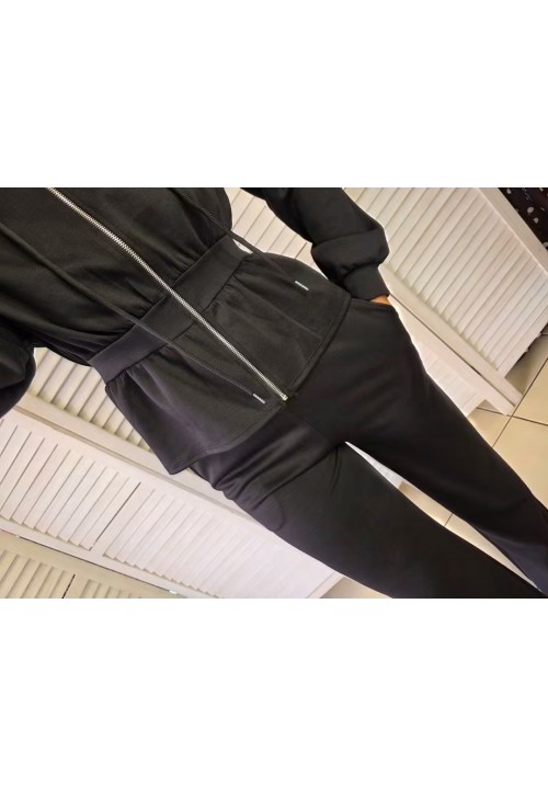  CINCHED SILHOUETTE LOUNGE SUIT - BLACK 