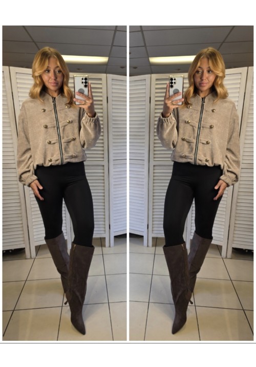 MAJOR CRUSH NEEDLE CORD JACKET - SAND