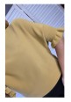  FRILL & EASY KNITTED JUMPER - HONEY