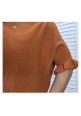  FRILL & EASY KNITTED JUMPER - RUST