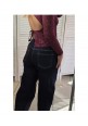  THE ICON BARRELL LEG DARK WASH JEANS 