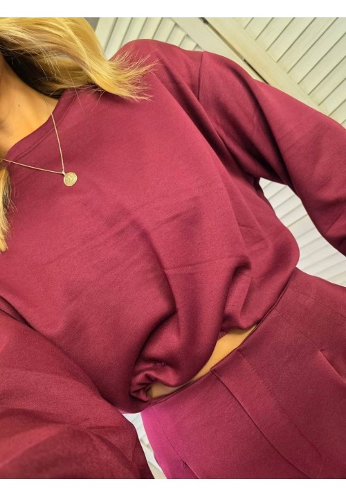 TINKER TAILOR LONG SLEEVED LOUNGE SUIT - WINE