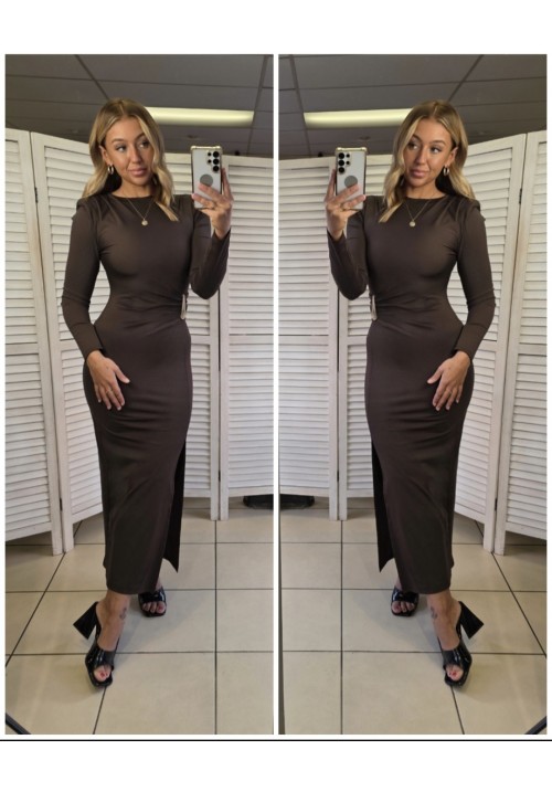  AFTER HOURS BODYCON - CHOCOLATE