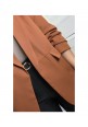  COUTURE CLASSIC RUFFLE SLEEVE BLAZER - RUST