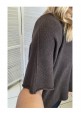 THE CHILL STITCH JUMPER - CHOCOLATE