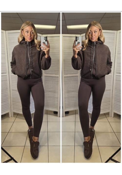   COMFORT ZONE FLEECE JACKET - CHOCOLATE