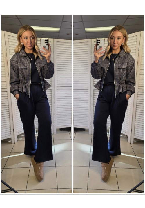  THE FRANKIE JACKET - BLACK/BROWN